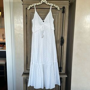Banana Republic white maxi sundress petite size 8 NEW